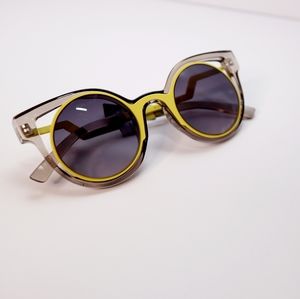 Perverse Alysa Bright yellow Sunglasses 70s Style